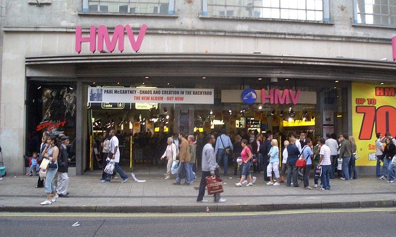 HMV tops Amazon on physical music sales