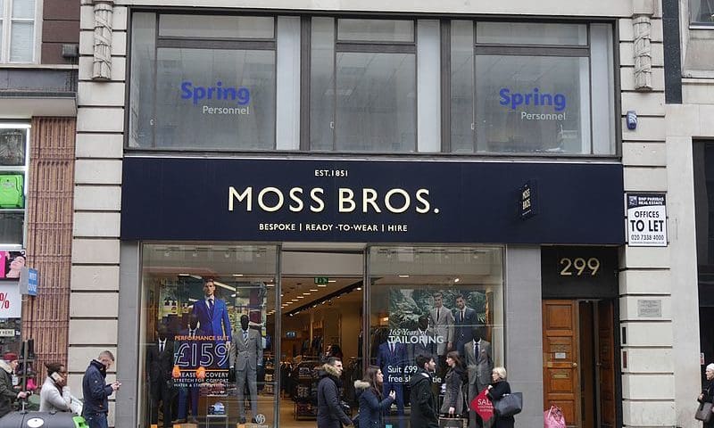 Moss Bros sales slip in half-year results 