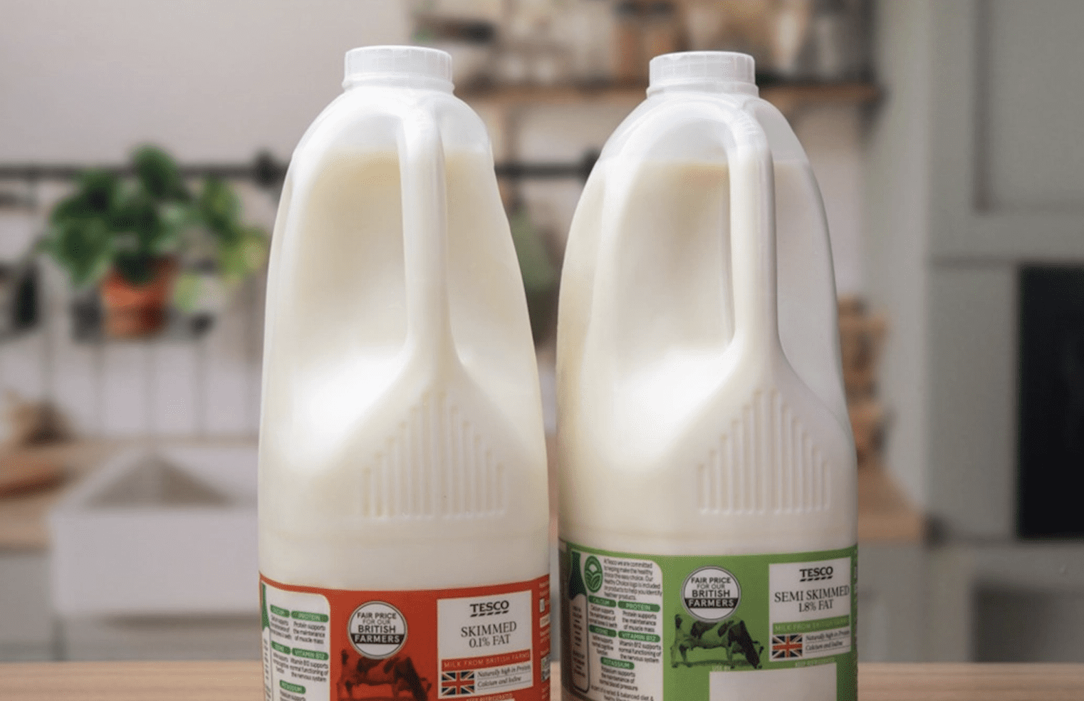Tesco introduces clear caps on milk bottles to improve recyclability