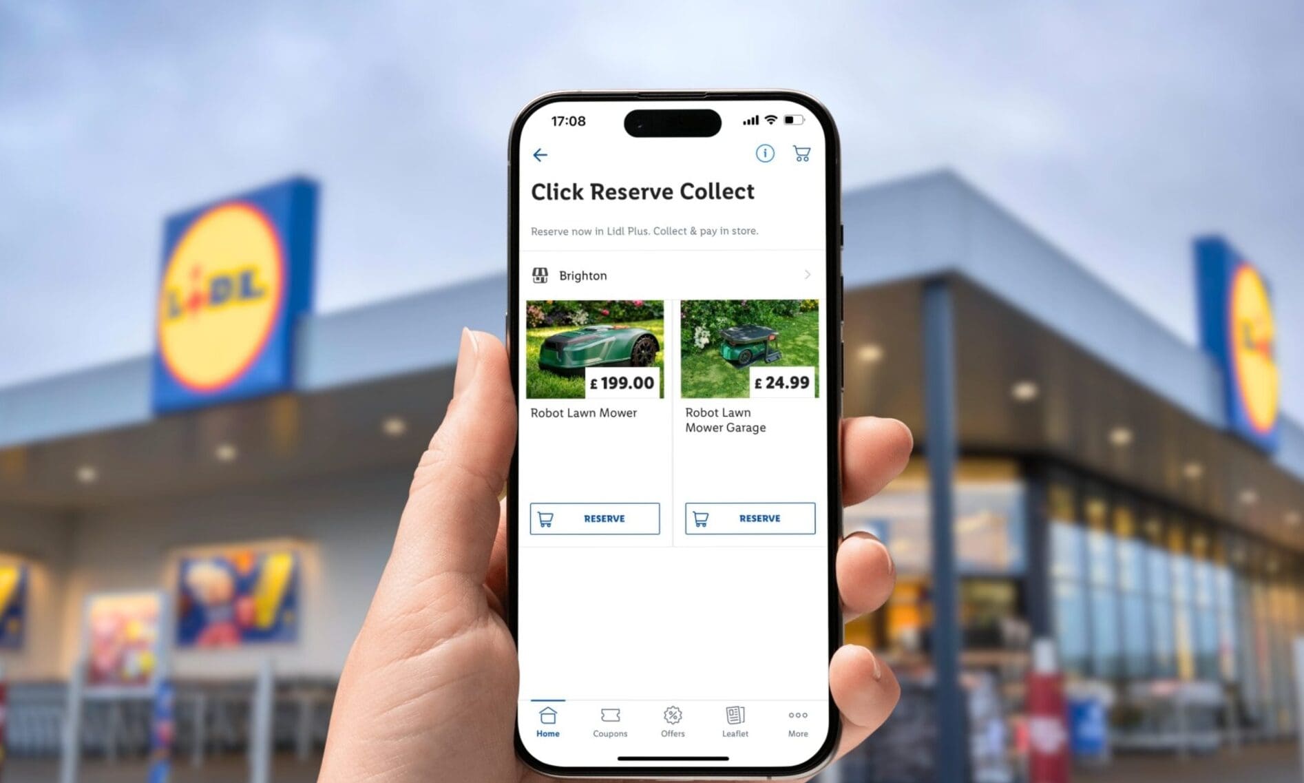 Lidl trials middle aisle click, reserve and collect service
