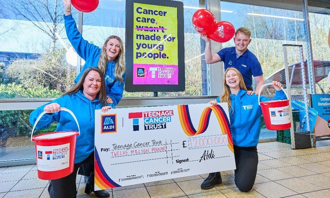 Aldi extends Teenage Cancer Trust fundraising target to £20m by 2031